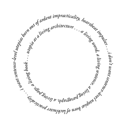 Two circles of italicized text, one within the other. The outer is 